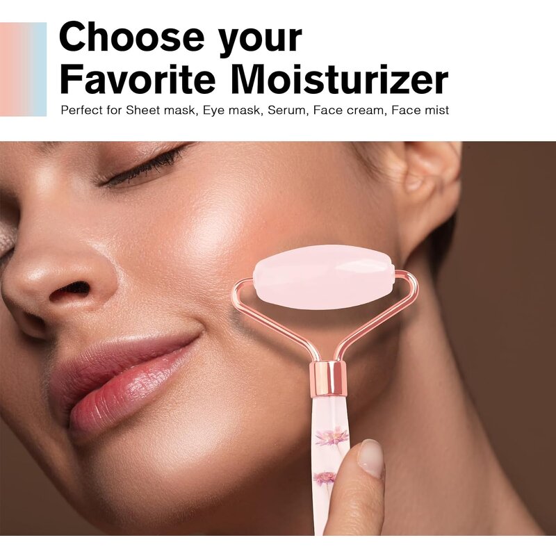 Pink Jade Facial Roller Manufacturer - Natural Redness Reduction Face Eyes Neck Home Use Massage Tool