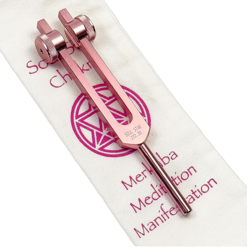 272.20 Merkaba Tuning Fork Manufacturer - Weighted Pink Sound Healing Biomagnetic Field Instrument Tool