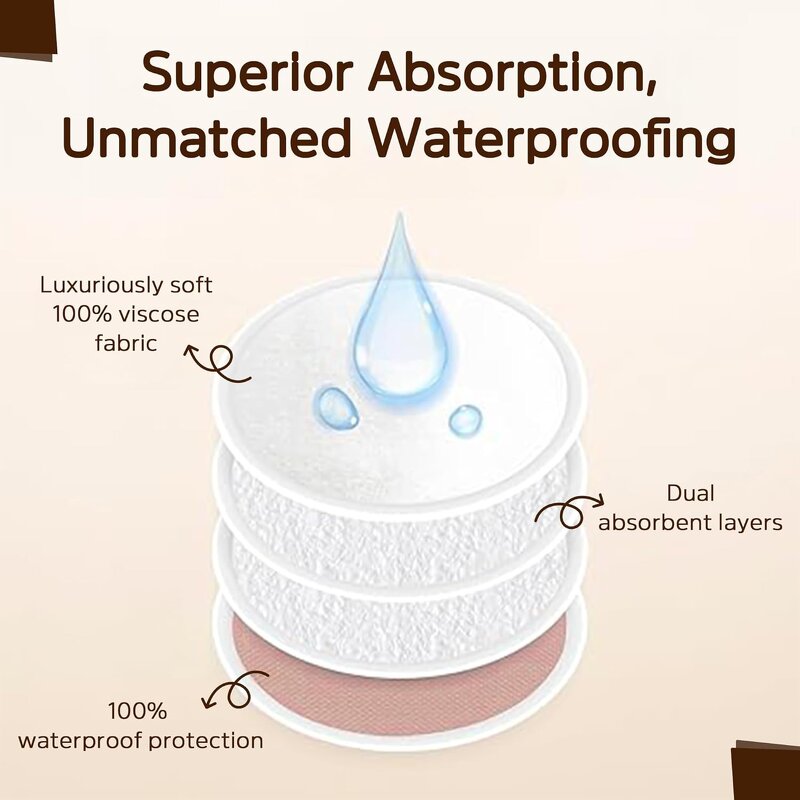 Non-Slip Nursing Pads Manufacturer - Hot Sale Reusable 4 Layers Absorbent Bamboo Breast Feeding Tool