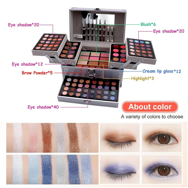 All-in-one Makeup Palette Manufacturer - 132 Colors Contouring Kit Eyeshadow Concealer Gift Box Tool