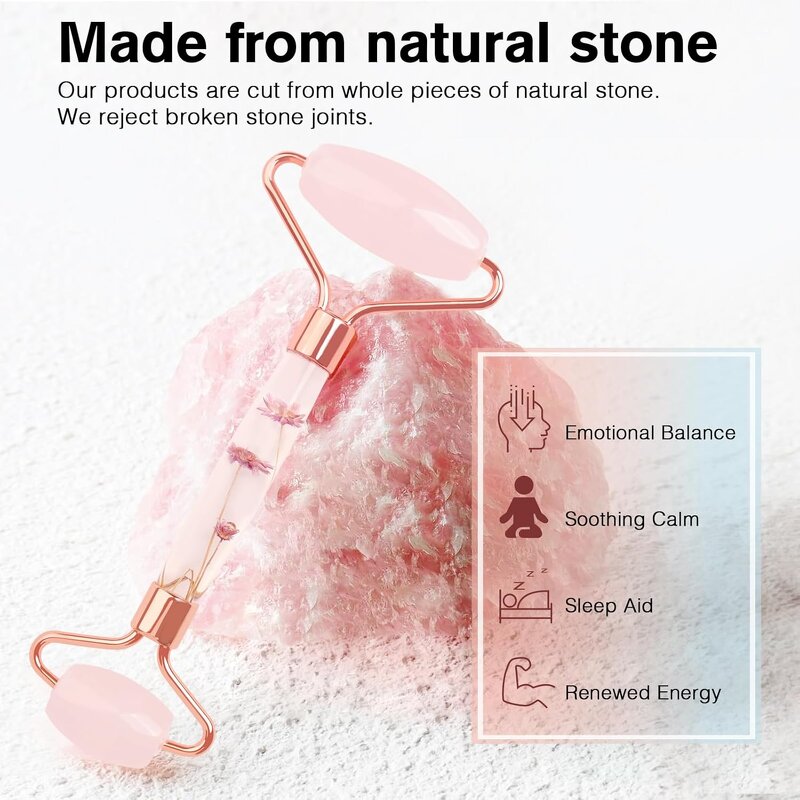 Pink Jade Facial Roller Manufacturer - Natural Redness Reduction Face Eyes Neck Home Use Massage Tool