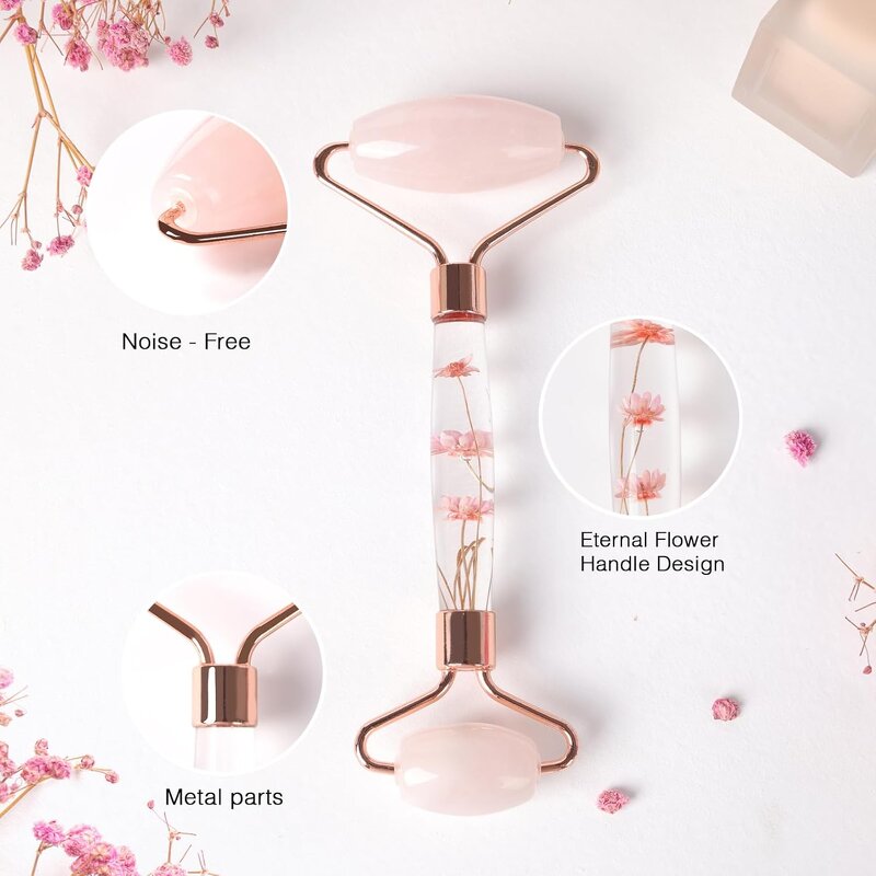 Pink Jade Facial Roller Manufacturer - Natural Redness Reduction Face Eyes Neck Home Use Massage Tool