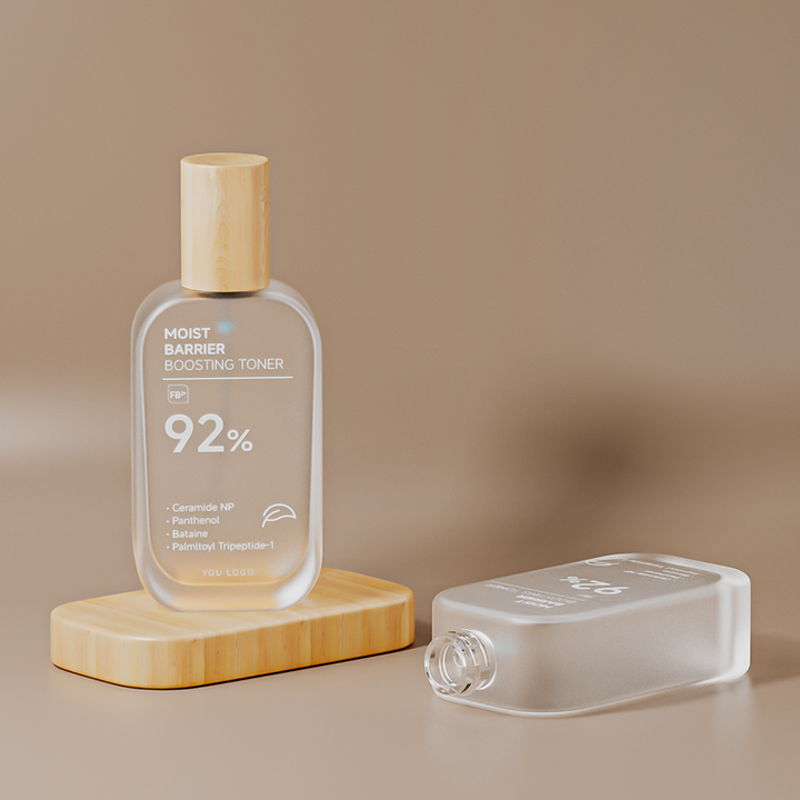 Square Glass Serum Bottles Manufacturer - Wholesale Frosted Empty Lotion Container with Pump Tool