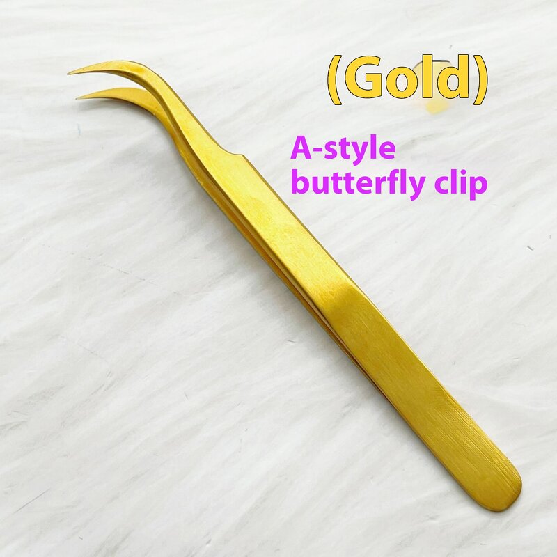 Eyelash Tweezers Manufacturer - Hot-Selling High Precision Electroplated Gold Feather Dolphin Tool