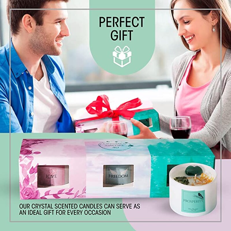 Crystal Scented Candle Gift Box Manufacturer - Custom Healing Home Atmosphere Fragrance Candle Tool