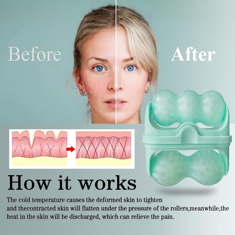 2 in 1 Ice Face Roller Manufacturer - New Trending Cold Massager Puffy Eyes Migraine Relief Tool