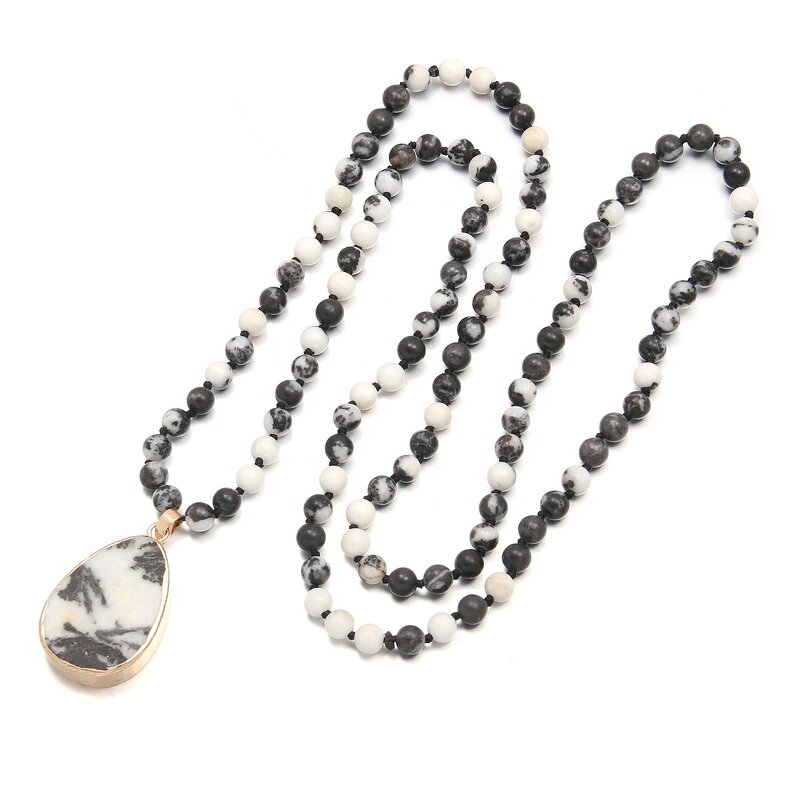 Bohemian Stone Necklace Manufacturer - Fashion Tribal Long Drop Pendant Women Jewelry Accessory Tool