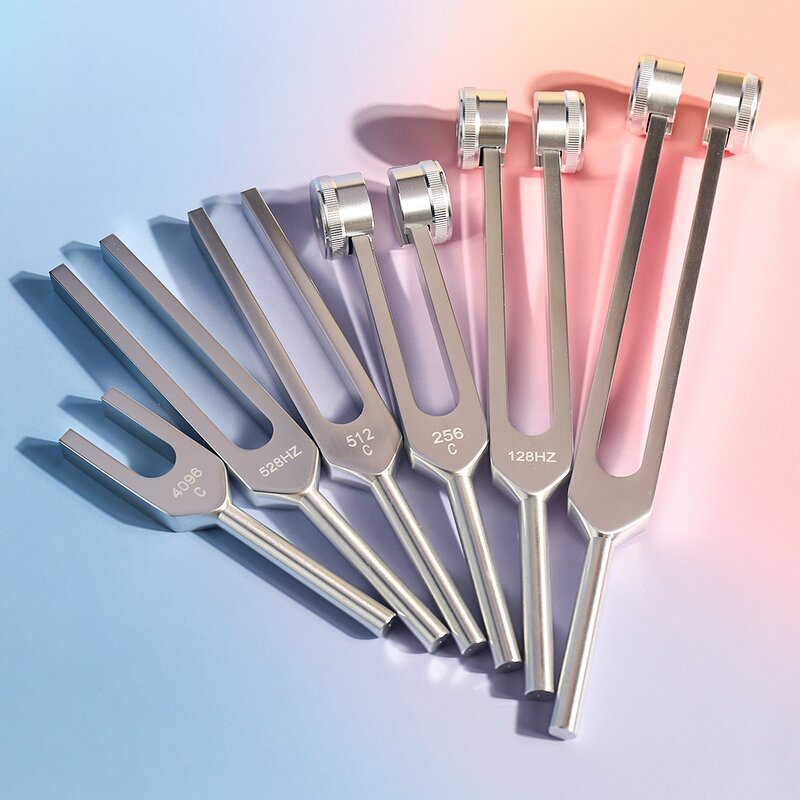 Cosmic Colored Tuning Forks Manufacturer - Custom HZ Chakra Weighted Healing Long Handles Activator Pouch Tool