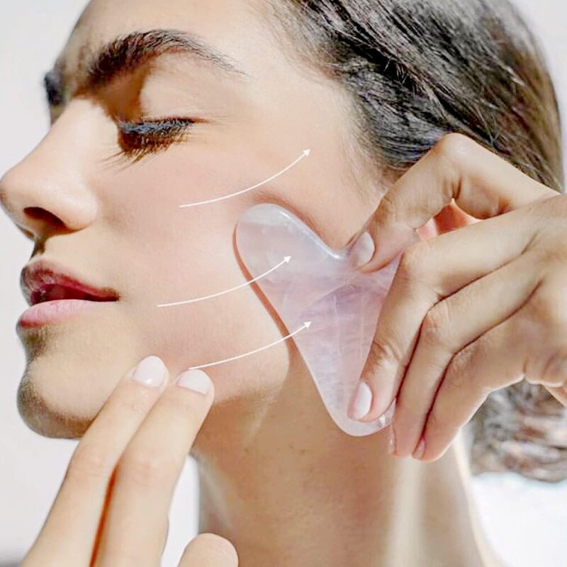 Rose Quartz Gua Sha Tool Manufacturer - Hot Sale Natural Crystal Pink Facial Massage Beauty Tool