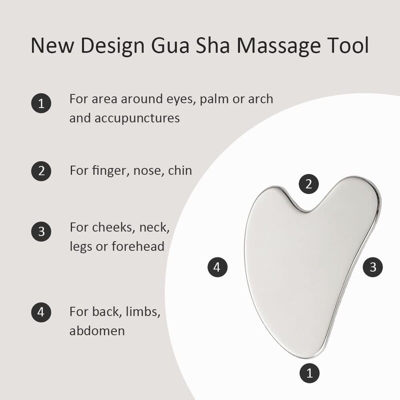 Gua Sha Facial Tools Set Manufacturer - OEM Cooling Stainless Steel Face Eye Sculpting Roller Tool