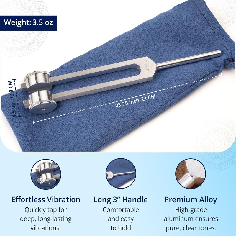Om 136.1 Tuning Fork Manufacturer - Weighted Sound Healing Chakra Meditation Inflammation Reduction Tool