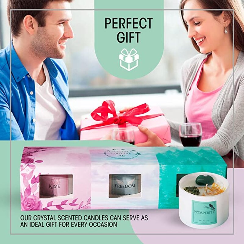 Crystal Scented Candle Gift Box Manufacturer - Custom Healing Home Atmosphere Fragrance Candle Tool