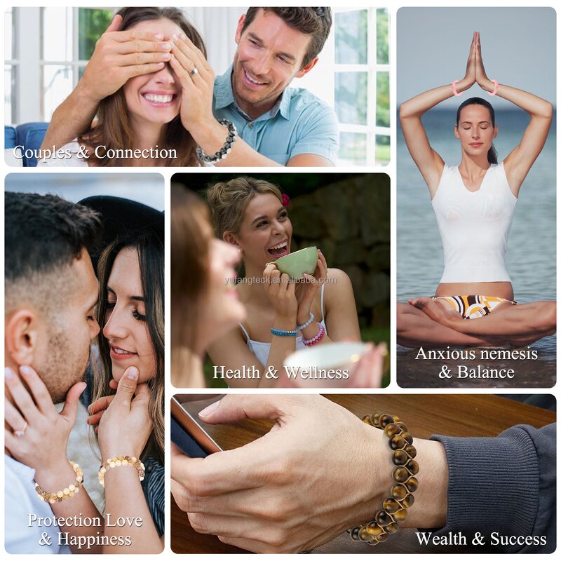 Tiger Eye Beaded Bracelet Manufacturer - Natural 6mm Double Row Adjustable Men Women Handmade Jewelry Tool