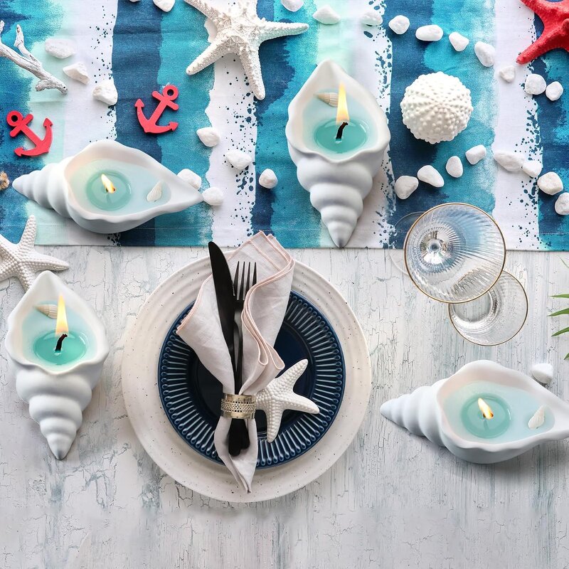 Conch Aromatherapy Candle Set Manufacturer - Atmosphere Creative Jelly Wax Shell Starfish Handmade Gift Tool