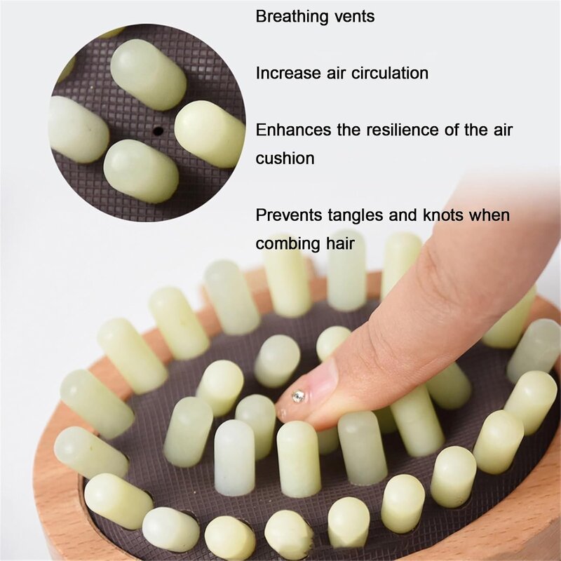 Jade Scalp Gua Sha Comb Manufacturer - Wholesale Facial Detoxification Firming Skin Xiuyu Stone Tool