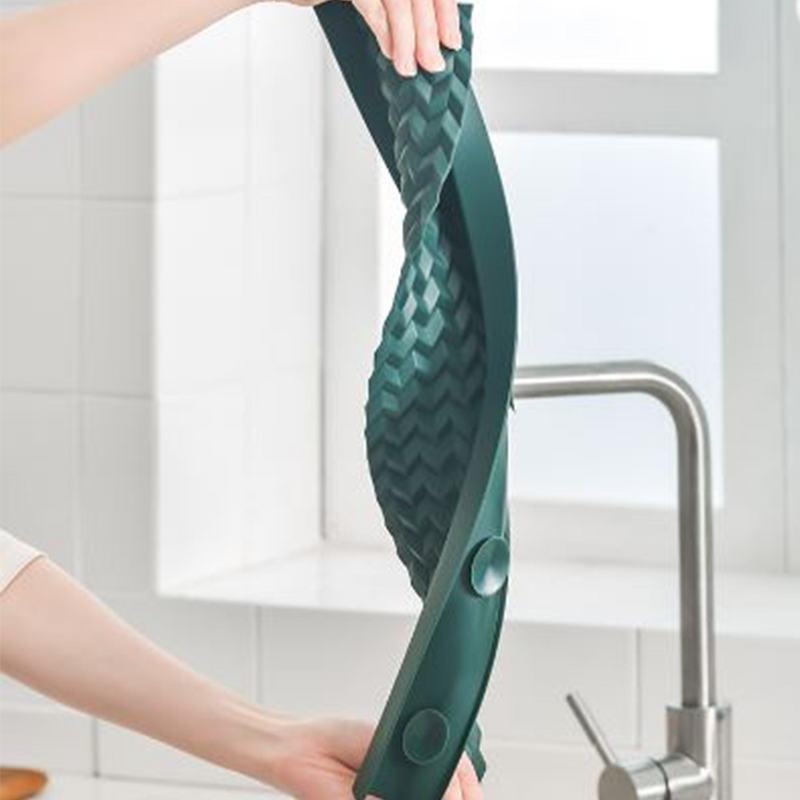 Silicone Sink Water Baffle Manufacturer - Suction Cup Kitchen Splash-proof Washing Dishes Retaining Strip