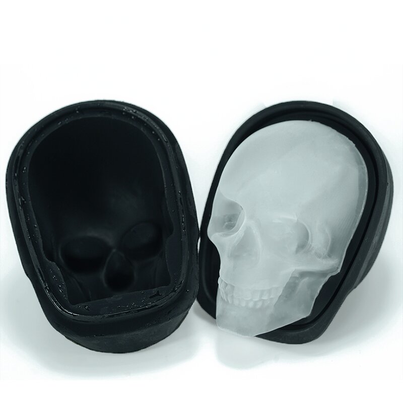 3D Skull Silicone Mold Manufacturer - FL Wholesale 1 Compartment Large Ice Cream Candle Resin Chocolate Tool