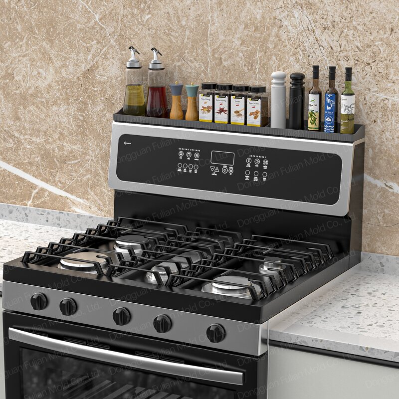 Magnetic Silicone Stove Top Shelf Manufacturer - High Quality Heat Resistant 30" Kitchen Spice Rack