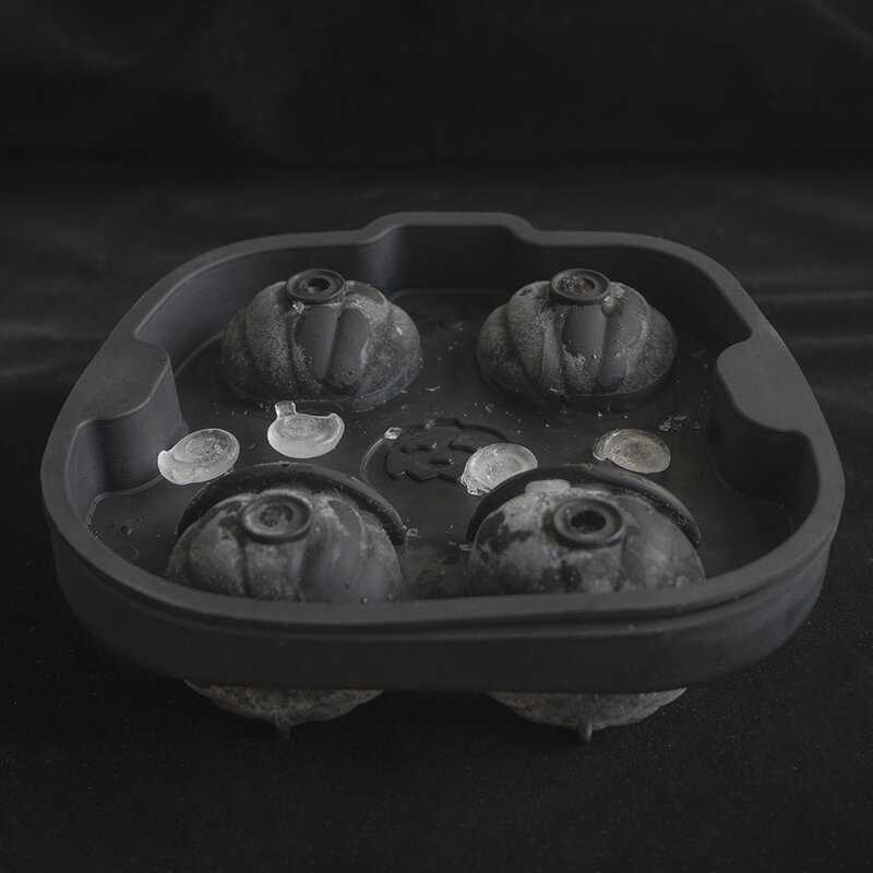 3D Halloween Silicone Mold Manufacturer - Skull Pumpkin Ice Cube Tray with Lid Tool