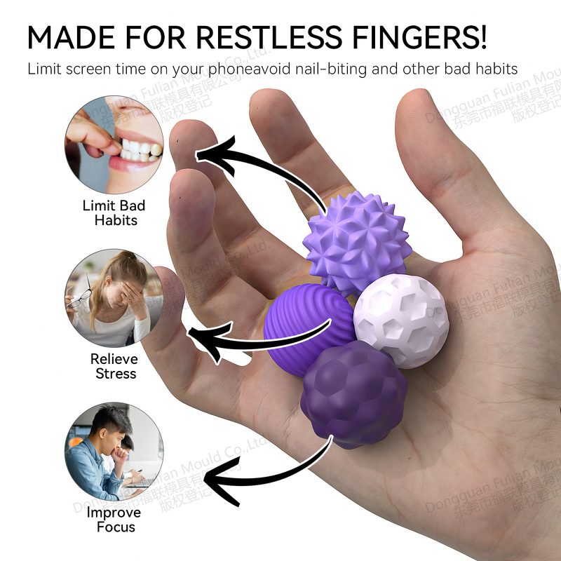 Autism Sensory Fidget Ball Set Manufacturer - Adult Stress Reduction Magnetic Silicone Toy Custom Logo Option