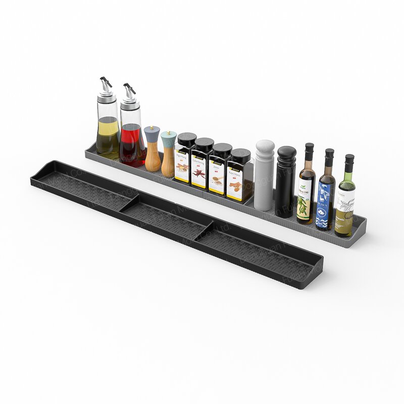 Magnetic Silicone Stove Top Shelf Manufacturer - High Quality Heat Resistant 30" Kitchen Spice Rack