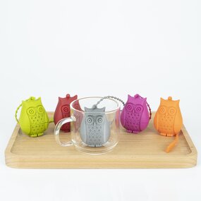 Silicone Tea Infuser Manufacturer - Wholesale Mini Owl Shape Loose Leaf Tea Ball Strainer Filter