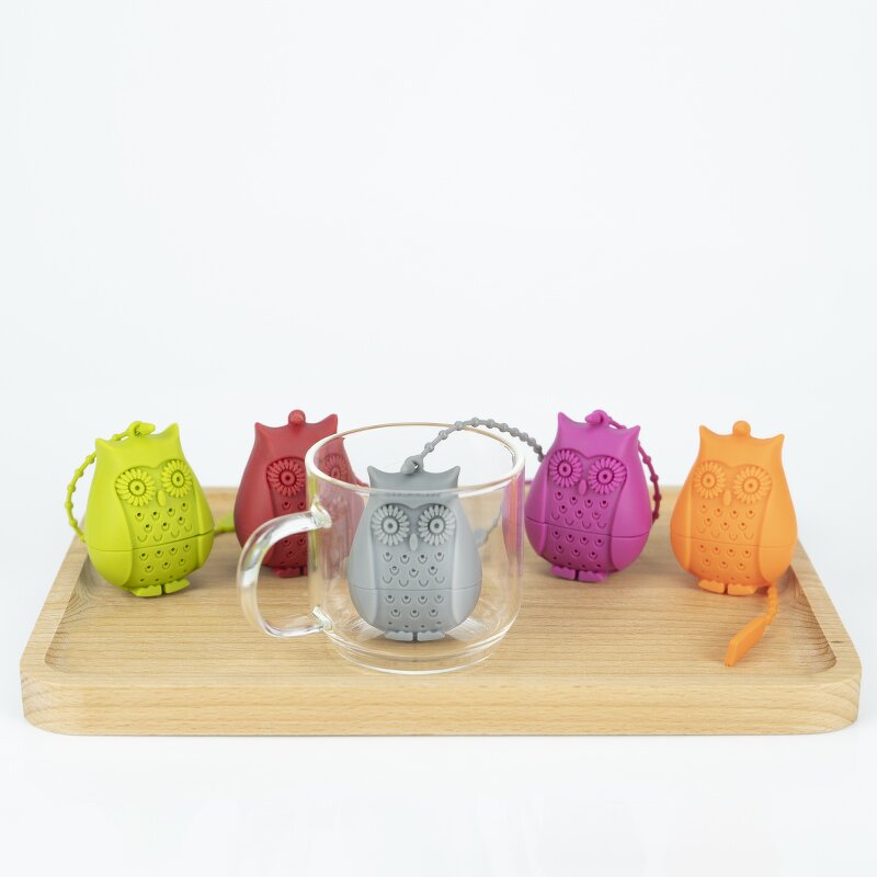 Silicone Tea Infuser Manufacturer - Wholesale Mini Owl Shape Loose Leaf Tea Ball Strainer Filter