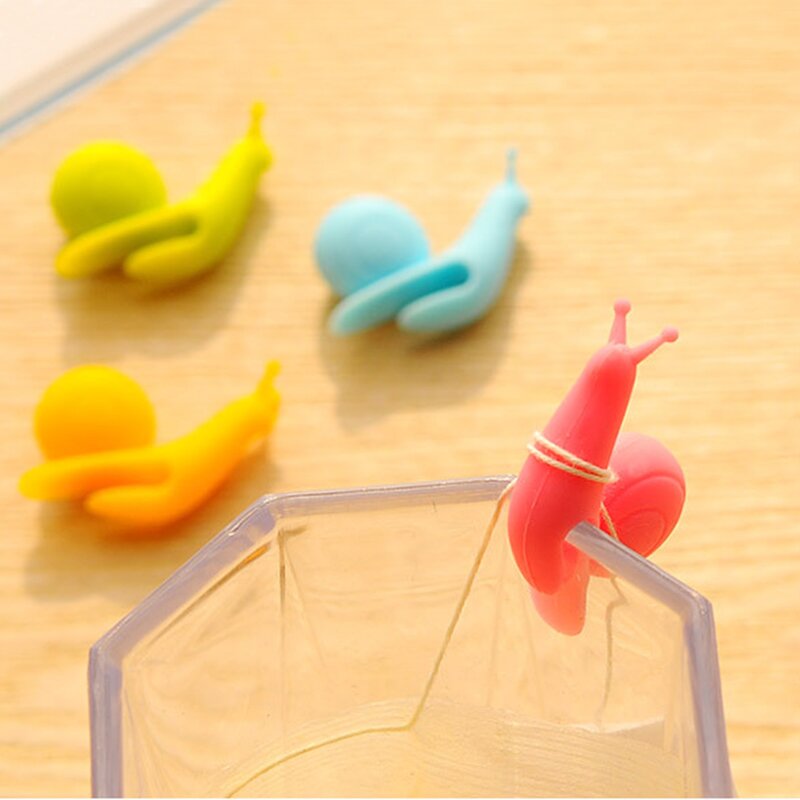 Silicone Tea Infuser Set Manufacturer - SC13 Snail Shape Candy Colors Coffee Tea Bag Holder Tool