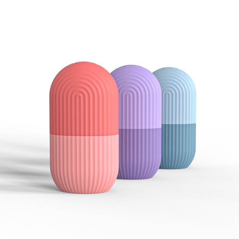 Silicone Ice Roller Mold Manufacturer - F2 Food Grade Face Eye Massager Container Ice Pod with Lid
