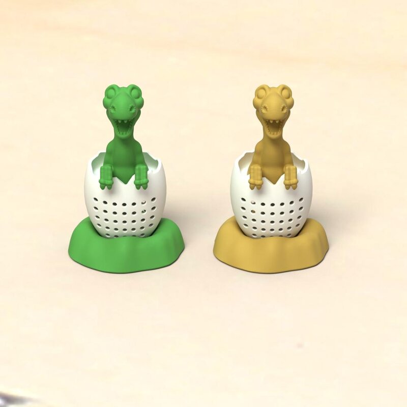 Silicone Tea Infuser Manufacturer - Cute Baby Dinosaur Loose Leaf Tea Egg Strainer Ball Filter