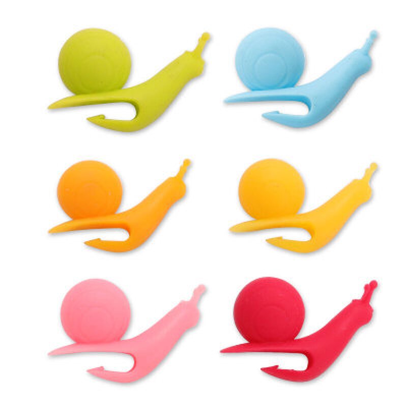 Silicone Tea Infuser Set Manufacturer - SC13 Snail Shape Candy Colors Coffee Tea Bag Holder Tool