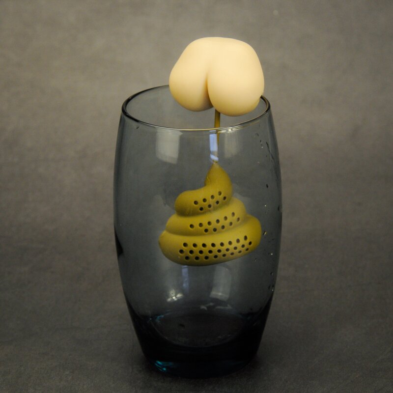 Silicone Tea Infuser Manufacturer - Funny Stool Shape Loose Leaf Tea Egg Strainer Ball Filter
