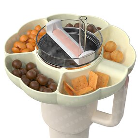 Silicone Snack Bowl for Stanley Cup Manufacturer - Flower Shape Ring Cup Holder 40 oz Tumbler Accessory