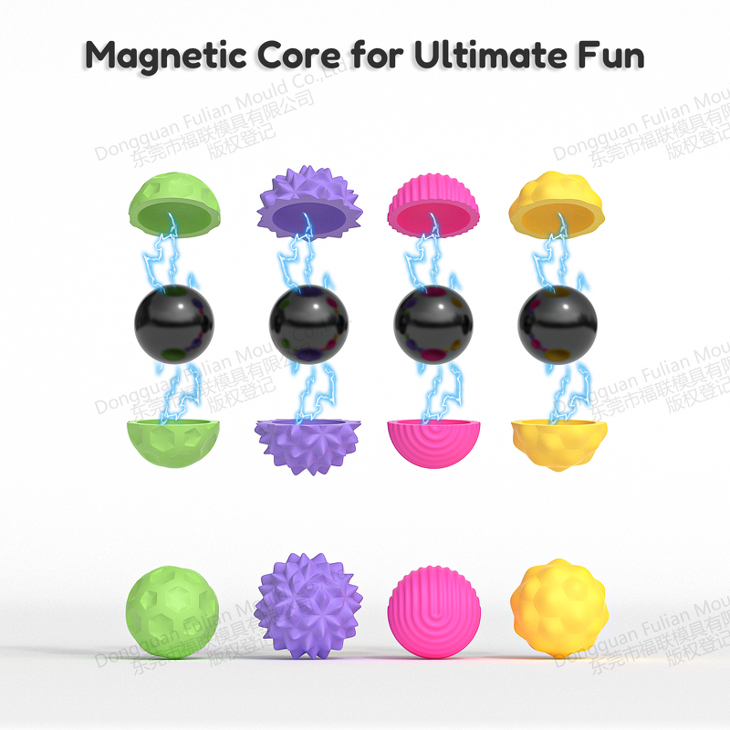 Autism Sensory Fidget Ball Set Manufacturer - Adult Stress Reduction Magnetic Silicone Toy Custom Logo Option
