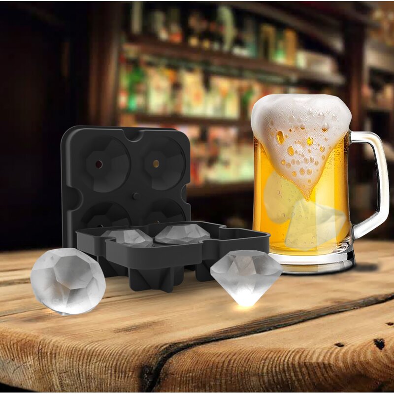 Silicone Ice Cube Tray Manufacturer - Factory Made Diamond Shape Food Grade Freezer Mold