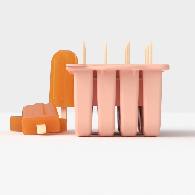 Silicone Popsicle Molds Manufacturer - New Summer Hot Sale Ice Cream Tools with Wooden Sticks Custom Mini Mold