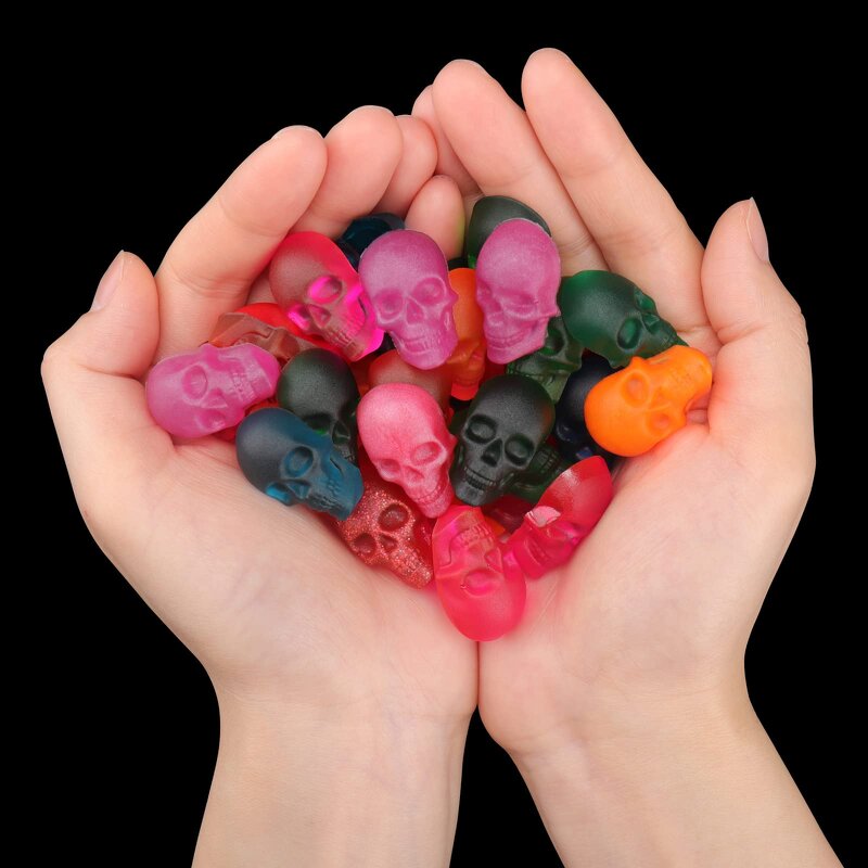 Skull Shape Silicone Gummy Mold Manufacturer - Halloween Hot Sale Chocolate Candy Mould with Dropper