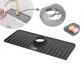 Silicone Faucet Splash Guard Manufacturer - G4 Sink Backsplash Drip Catcher Absorbent Kitchen Mat