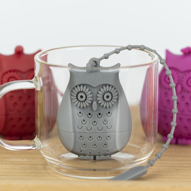 Silicone Tea Infuser Manufacturer - Wholesale Mini Owl Shape Loose Leaf Tea Ball Strainer Filter