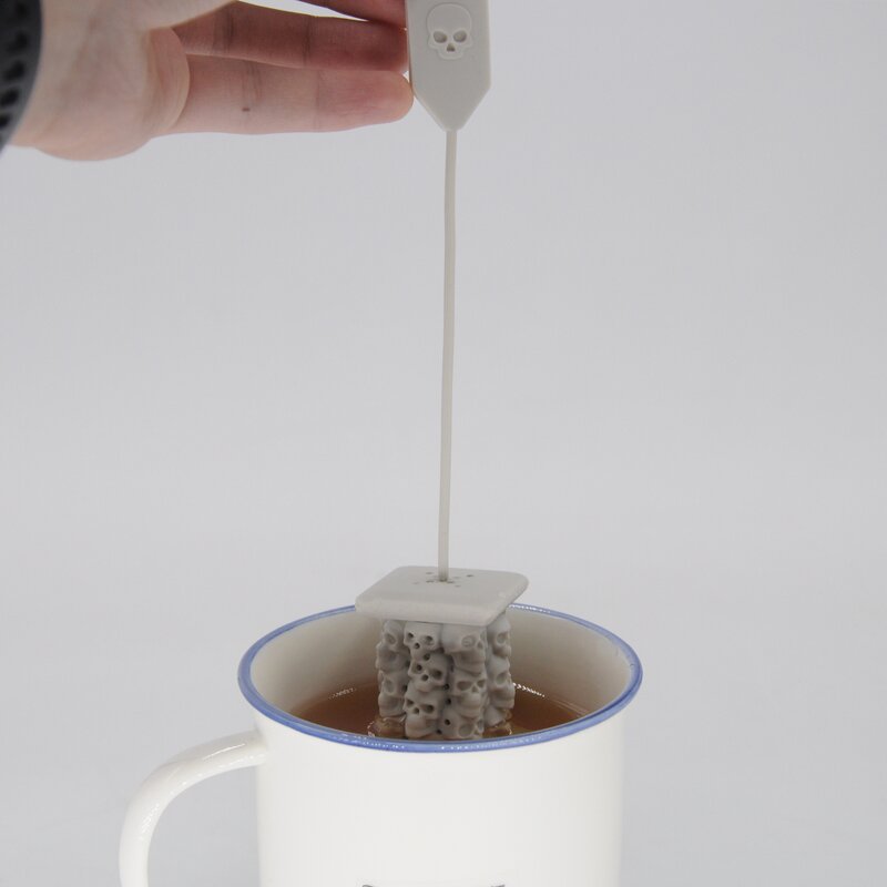 Silicone Tea Infuser Manufacturer - ST04 2022 Hot Selling BPA Free Skull Tower Tea Strainer