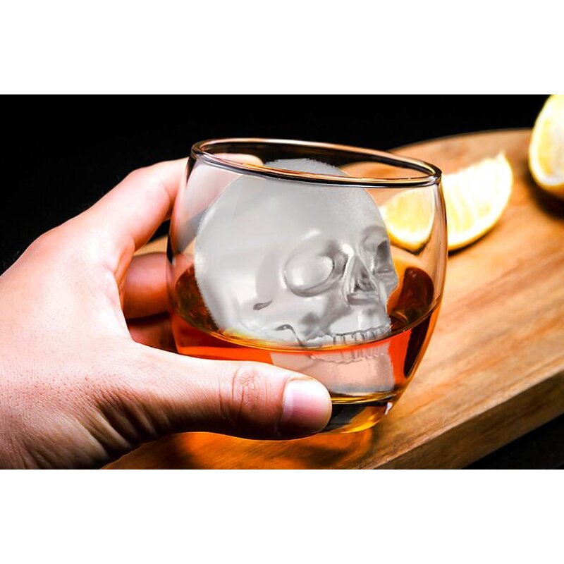 3D Skull Silicone Mold Manufacturer - FL Wholesale 1 Compartment Large Ice Cream Candle Resin Chocolate Tool