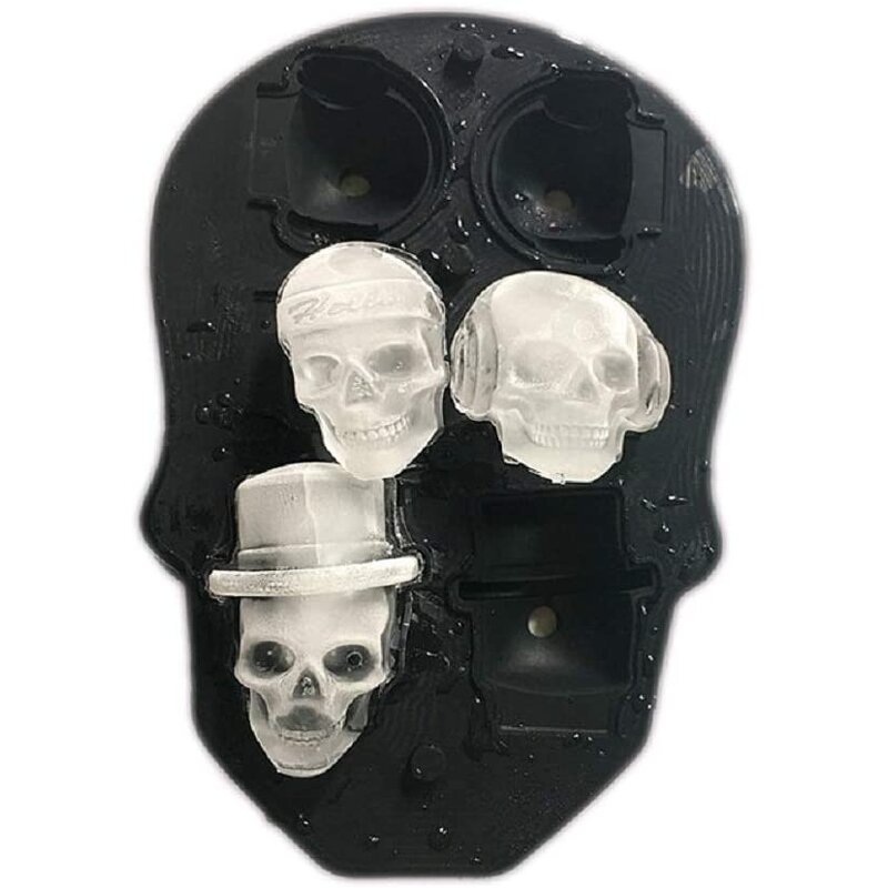 3D Skull Ice Cream Mould Manufacturer - 6K3 BPA Free Custom Form Color Silicone Mold with Lid