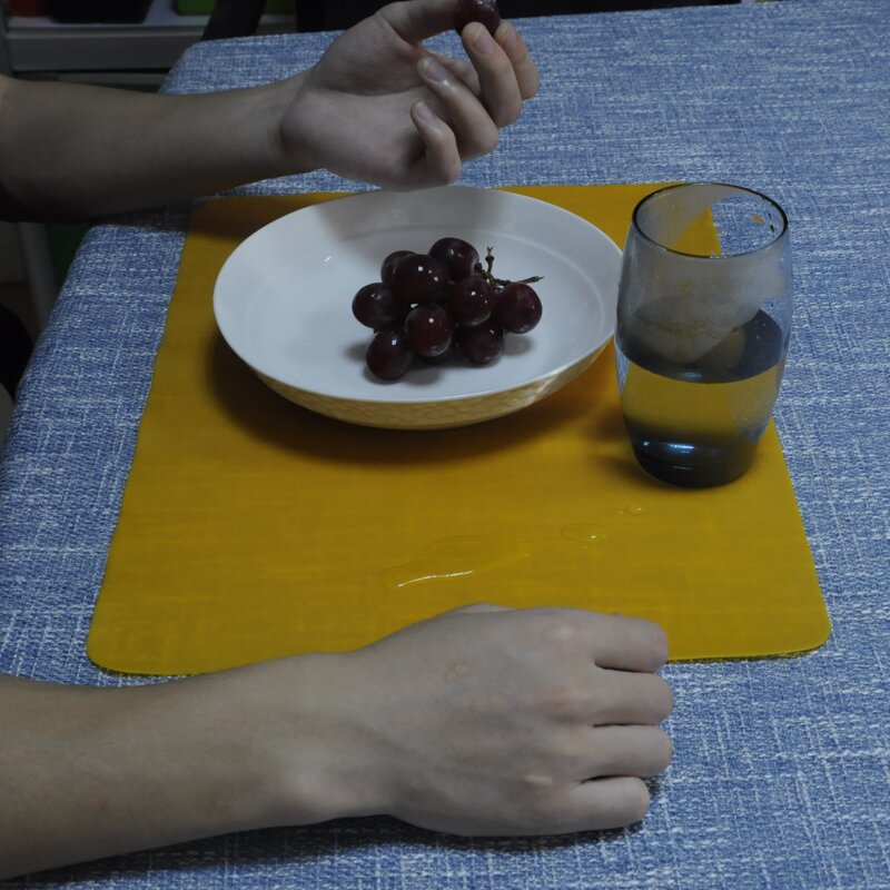 Silicone Kids Placemat Manufacturer - Large Blue Dining Plate Mat for Toddlers Baby Dish Table Pad