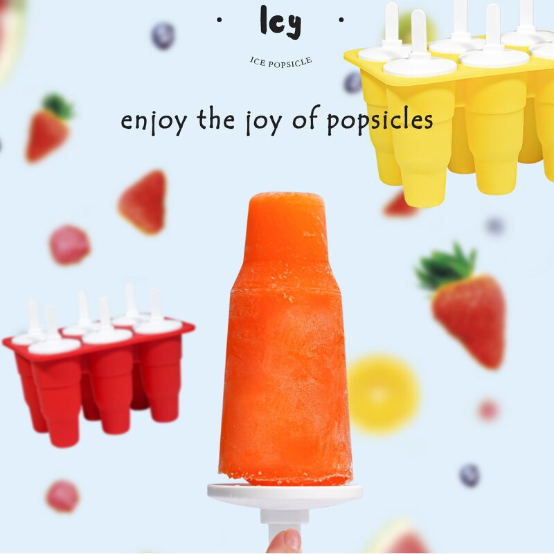 Silicone Ice Lolly Mould Manufacturer - Single Individual Skeleton Shape DIY Pop Mold Holder