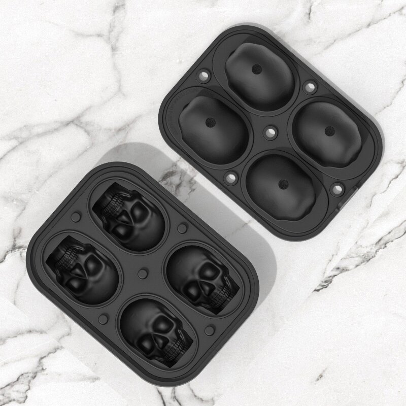 3D Skull Silicone Resin Mold Manufacturer - Flexible Ice Cube Jello Epoxy Tray Chocolate Candle Tool