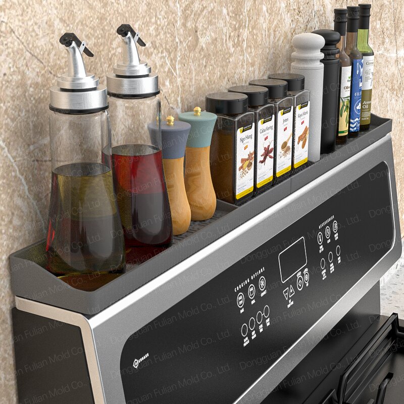 Magnetic Silicone Stove Shelf Manufacturer - 6 Strong Magnet Kitchen Spice Rack Organizer Tool