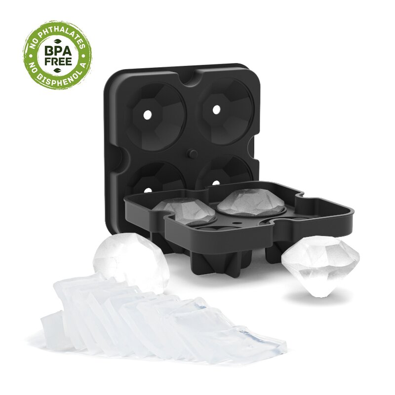 Silicone Ice Cube Tray Manufacturer - Factory Made Diamond Shape Food Grade Freezer Mold