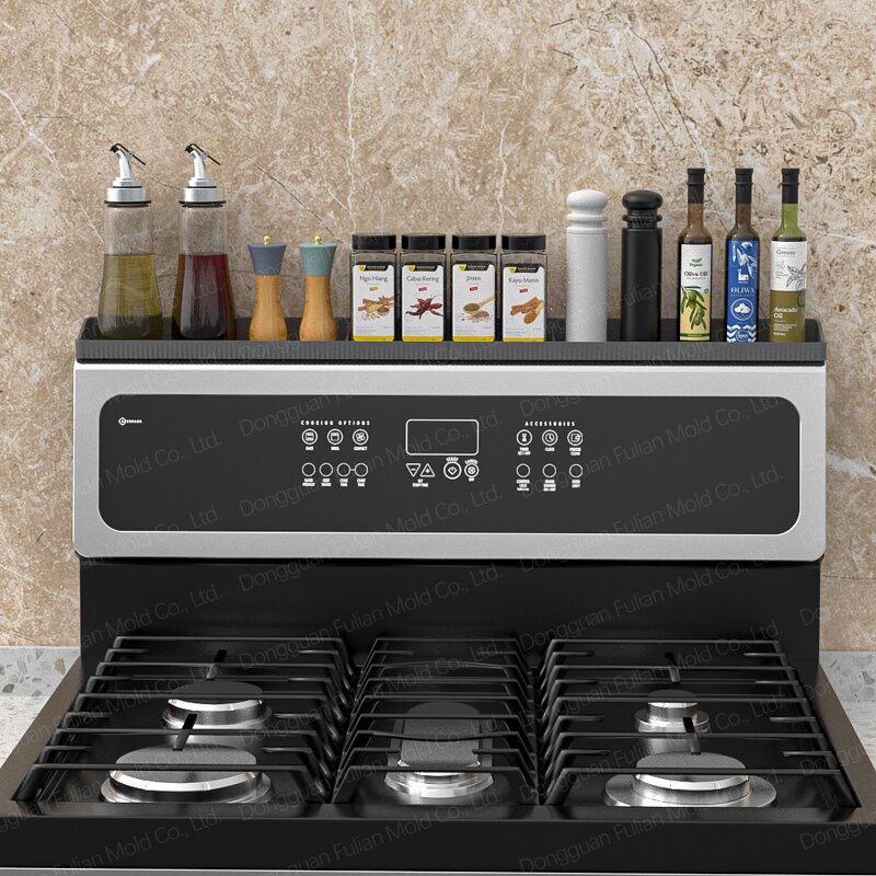 Magnetic Silicone Stove Top Shelf Manufacturer - High Quality Heat Resistant 30" Kitchen Spice Rack