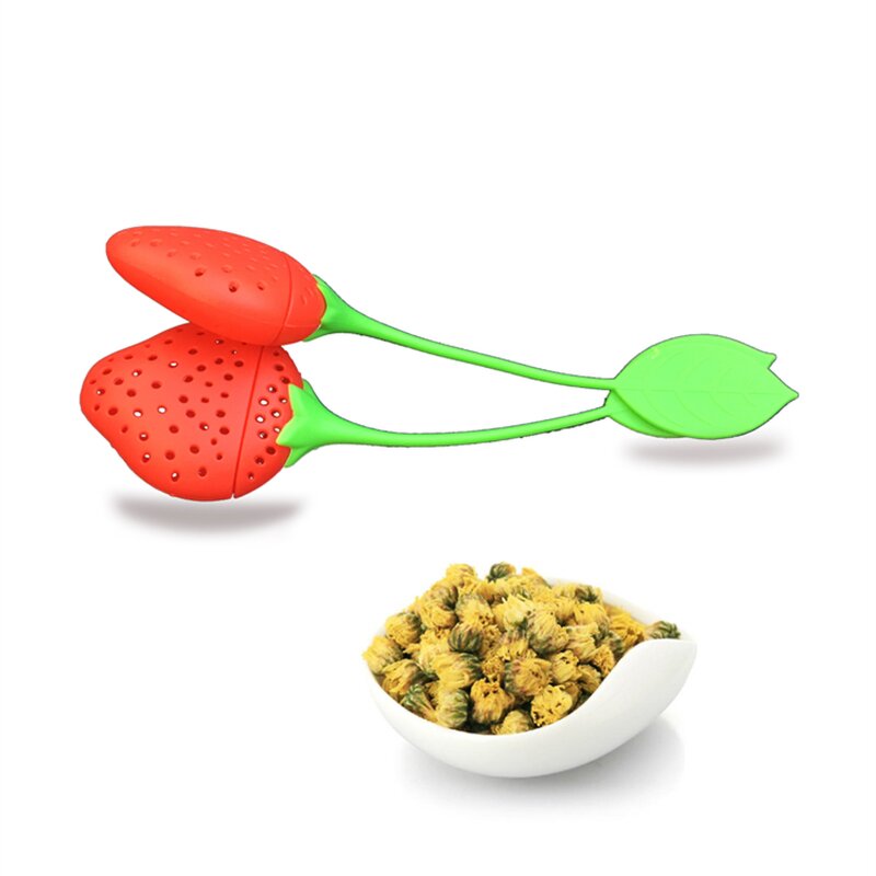 Silicone Tea Infuser Manufacturer - SS10 2022 Hot Selling BPA Free Strawberry Shape Tea Strainer