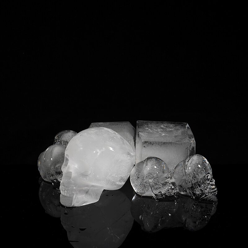 3D Skull Silicone Ice Mold Manufacturer - Halloween Black Giant Whiskey Beverages Ice Cube Maker